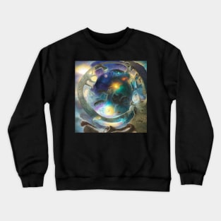 Alien Arcane Aesthic AiArt Rainbow Runes 3 Crewneck Sweatshirt